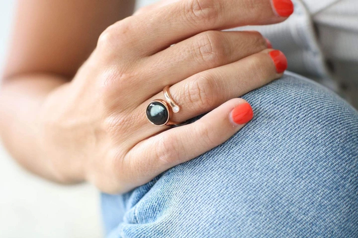 Cosmic Spiral Ring in Rose Gold