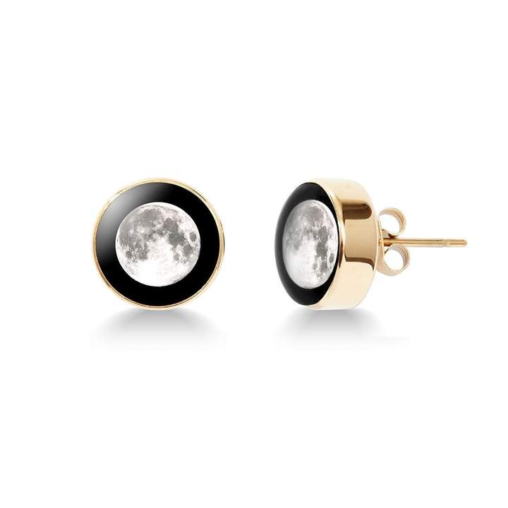 Moonshine Stud Earrings in Gold