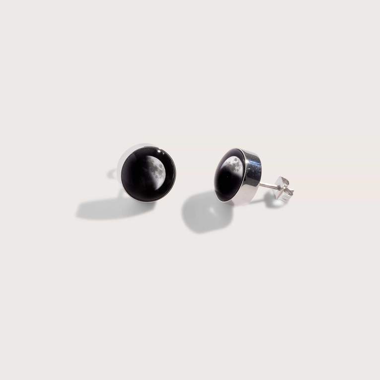 Moonshine Stud Earrings in Stainless Steel