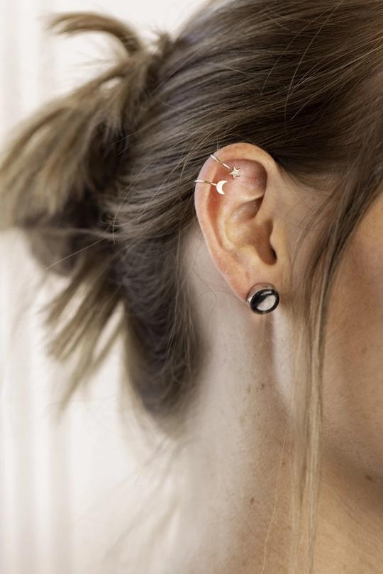 Brillare Moon & Star Ear Cuffs