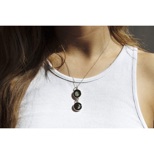 Lunar Twin Charm Necklace