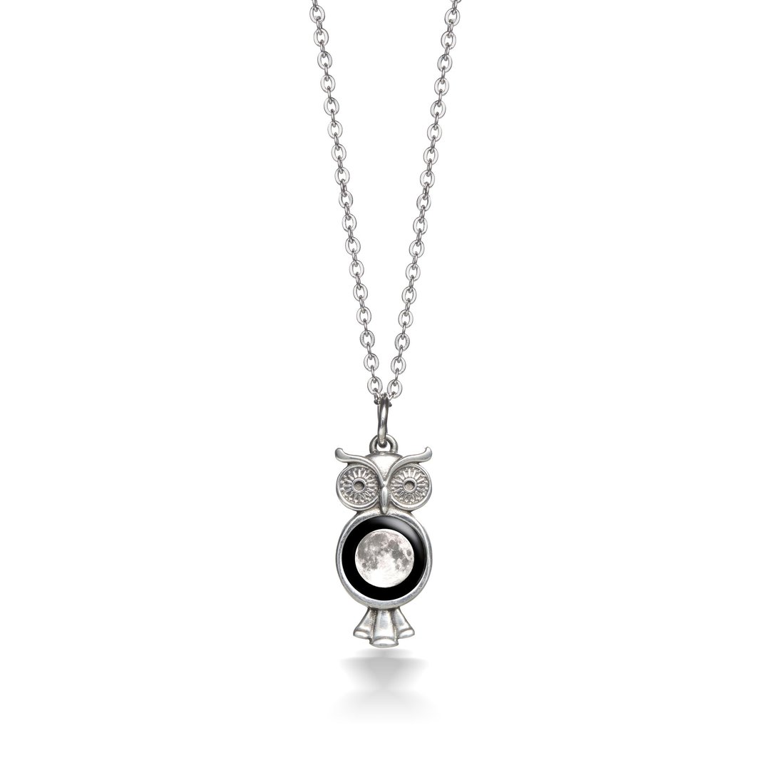 Owl at the Moon Necklace
