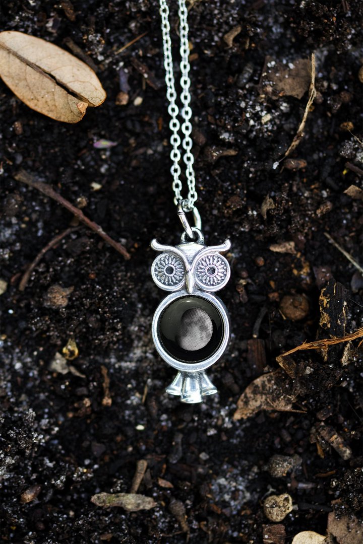 Owl at the Moon Necklace