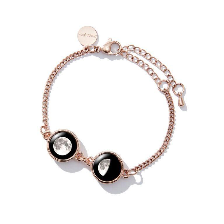 Double Moon Pallene Bracelet in Rose Gold