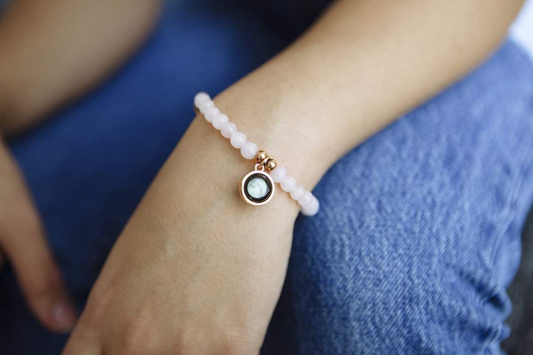 Beaded Bracelet in Rose Gold (프리사이즈)