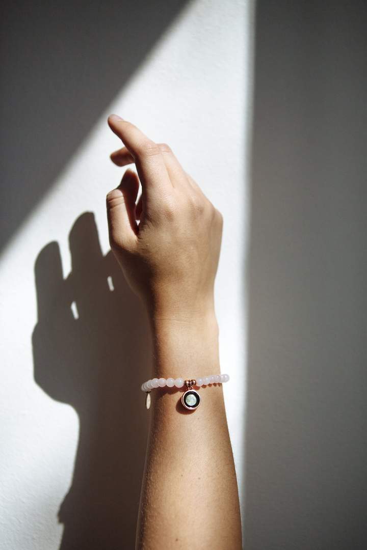 Beaded Bracelet in Rose Gold (프리사이즈)